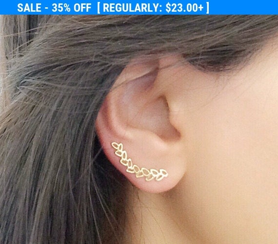 Ear Cuff Gold Ear Cuff Climbing Earrings Geometric by Elamese