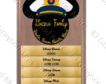 Large Cruise Plaque Style Disney Cruise Door Magnet