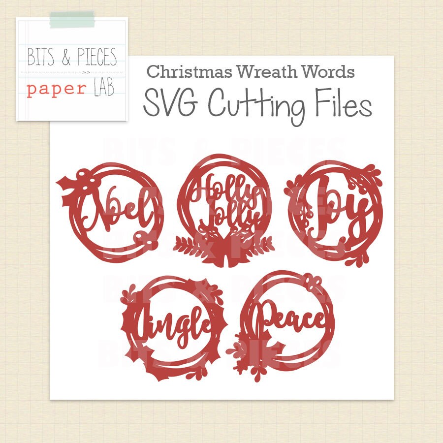SVG Cutting File: Christmas Wreath SVG DXF Christmas svg