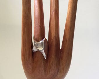 Bjorn Weckstrom Finland Modernist Sterling Silver Ring, Lapponia 1974