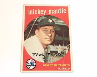 1959 Topps Mickey Mantle baseball card