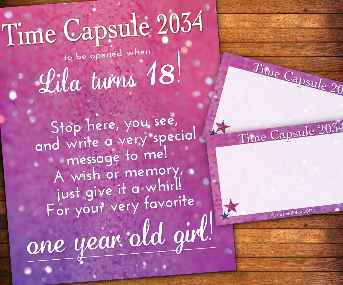 First Birthday Time Capsule 1st Birthday Time Capsule by LilGiggs