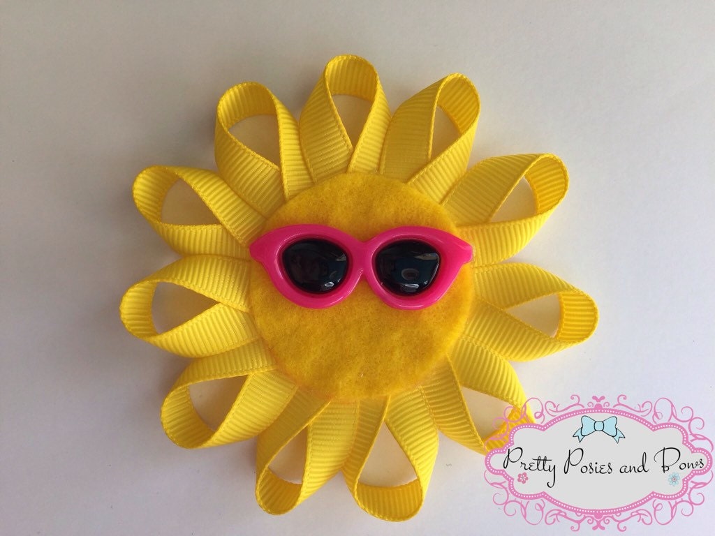 Sun Hair Bow Sun Bow Sun Headband Sunshine Hair Bow