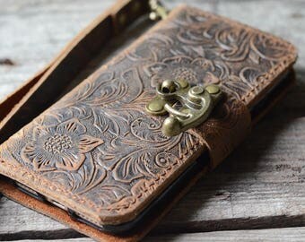 Handmade Samsung Galaxy S8+ Leather Wallet Case S8 / S8 PLUS case S7 leather case leather s7 edge case S6 EDGE PLUS