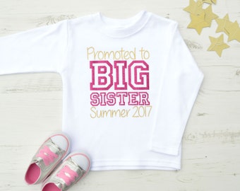 Promoted to Big Sister Shirt | Big Sister Shirt | Big Sister T Shirt | Big Sister Announcement | Varsity Promoted to Big Sister Top