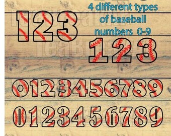 Baseball laces numbers Monogram Digital Cutting Files SVG PNG jpg dxf Instant Download iron heat transfer decal sport retro 299C