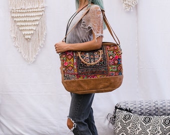 Laptop Messenger Bag, Leather Laptop Bag, Embroidered Bag, Laptop Shoulder Bag, Laptop Handbag, Laptop Bag Women