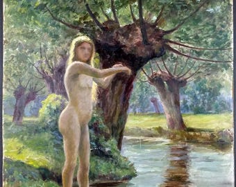Henri Charry (French, 1878-1962) Antique Oil Painting Old Vintage Original Ancien Tableau Peinture Huile