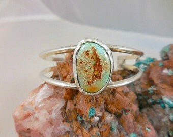 Native American Turquoise Sterling Silver Cuff Bracelet