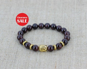 Garnet bracelet Buddha bracelet Energy bracelet Balance bracelet Women gift for men gift for husband gift for boyfriend gift for girlfriend