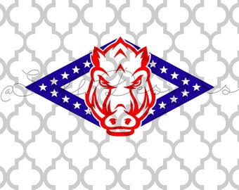 Arkansas Razorback Arkansas state flag svg png dxf