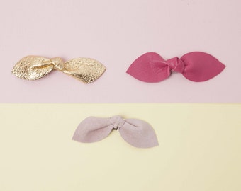 Leather Hair Bow // Leather Bow Clip // Baby Hair Clip // Choose your own // Baby Hair Bow // Baby Gift