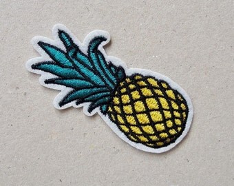Pineapple patch, iron on patch, jacket patch, sew on patch, applique design, denim patches, clothing applique, sewing patch, kids patches