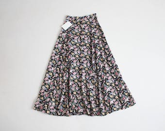 90s floral skirt | floral midi skirt | grunge skirt