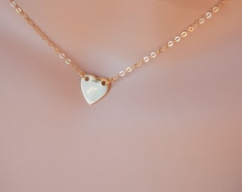 Gold Heart Necklace gold heart choker necklace Sideways Heart Necklace gold heart pendant Small Heart Necklace love heart necklace silver
