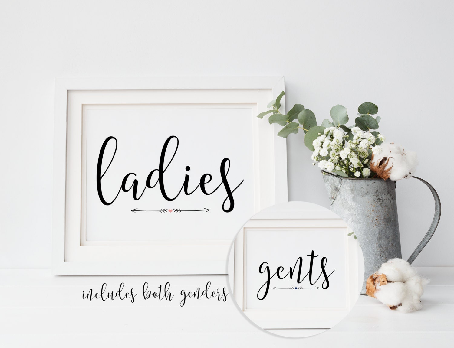 Printable Restroom Signs Ladies Room Gents by daintydarlingco