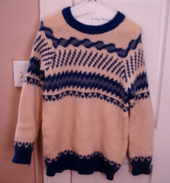 Vintage Wool Highland Craft Sweater Made in Scotland Men Women