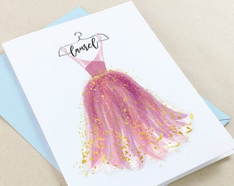 Bridesmaid Proposal Card, Will you be my bridesmaid, Wedding Party Proposal Card, 5x7 Card, Calligraphy, Purple, Lavender, Gold