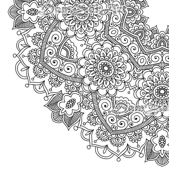 Flower Mandala Coloring Page Printable Pdf Blank Mandala