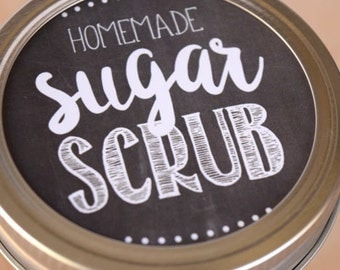 Sugar Scrub Label | Printable | Chalkboard | Mason Jar