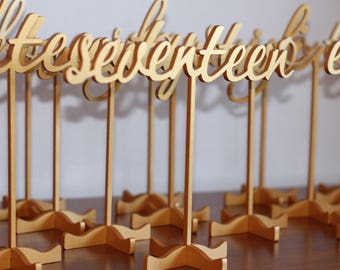 Wedding Numbers-Gold Table Numbers-Gold Wedding Numbers - Table numbers
