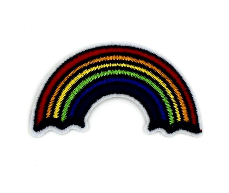 Rainbow Patch Sew On / Iron On DIY Patch Embroidered Applique 5.7x3.2cm ...