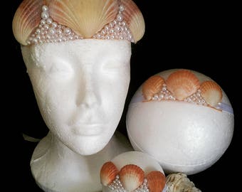 Mother Daughter Mermaid Crown- Newborn crown - Baby Mermaid Crown- Adult Mermaid Crown - Toddler Mermaid Crown - Photo Prop - Festival