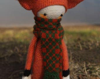 Red fox amigurumi Crochet doll Crochet animals Stuffed Crochet toys Fox plush Soft doll Children Gift Handmade doll nursery baby doll toy