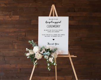 No. U2 | Unplugged Ceremony Sign | DIY | Printable PDF and PNG | Instant Download | Wedding & Renewal Poster