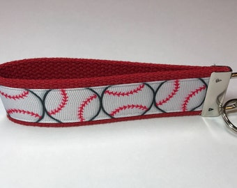 Key Fob, Keychain, Key fob wristlet, baseball, softball, gifts under 10, keyrings, Item ##213