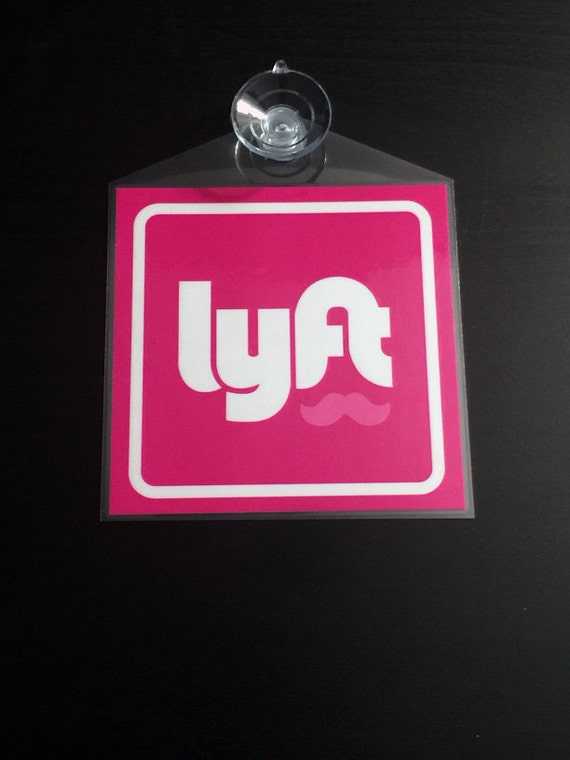 LYFT v2 4 DISPLAY SIGN decal placard emblem rideshare