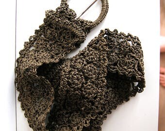 Ceinture en macramé noire et dorée - Ann'trape-rêves