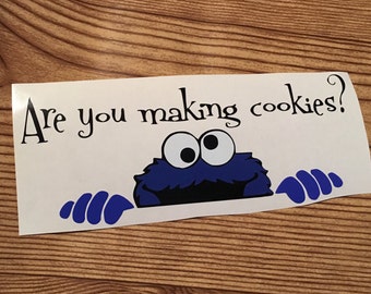 Kitchen Aid Mixer Decal, Cookie Monster Are You Making Cookies? Kitchenaid Decal