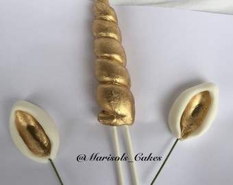Fondant Unicorn horn and ears Cake topper