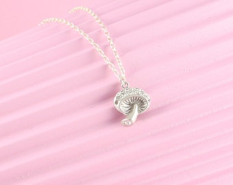 925 Silver chain with mushroom, mushroom, Toadstool