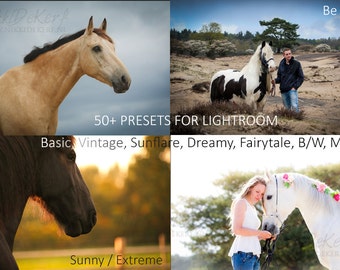 50+ Lightroom Presets: Sunflare, Dreamy, Fairytale, Basic Photo Presets, BW, Vintage, Retro + 5 FREE presets!