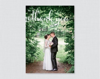 Printable OR Printed Wedding Thank You Cards - Photo Thank You Cards for Wedding - Personalized Thank You Cards, Custom Thank You Cards 0002