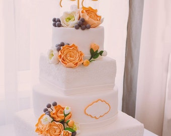 Custom Cake Topper,Personalized Cake Topper, Wedding Cake Topper,Mr and Mrs Cake Topper With Last Name,