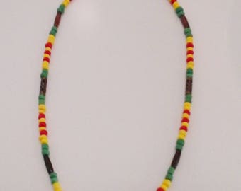 Vietnam War Ribbon Necklace/Military/Vietnam War/Motorcycle/Veterans/Beaded Necklace/