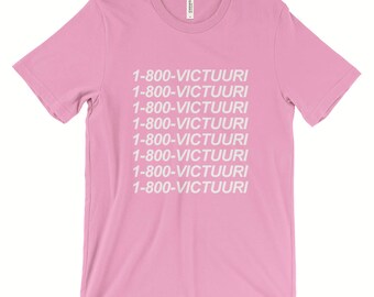 Yuri on Ice 1 800 Victuuri T-Shirt White Black or Pink Yuri Katsuki Victor Nikiforov - Unisex Tumblr Aesthetic Clothing