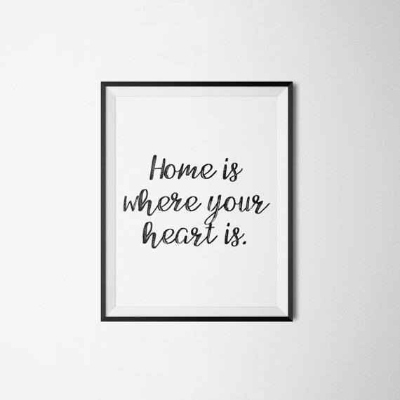 Items similar to Home is Where Your Heart is Digital Artwork, Wall