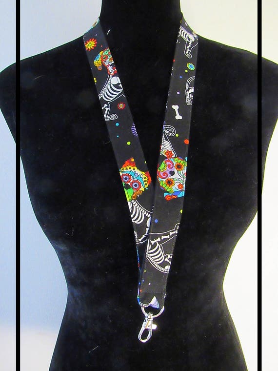 Sugar Skull Dog Lanyard/sugar skull/lanyard/cute/pet lanyard/day of the