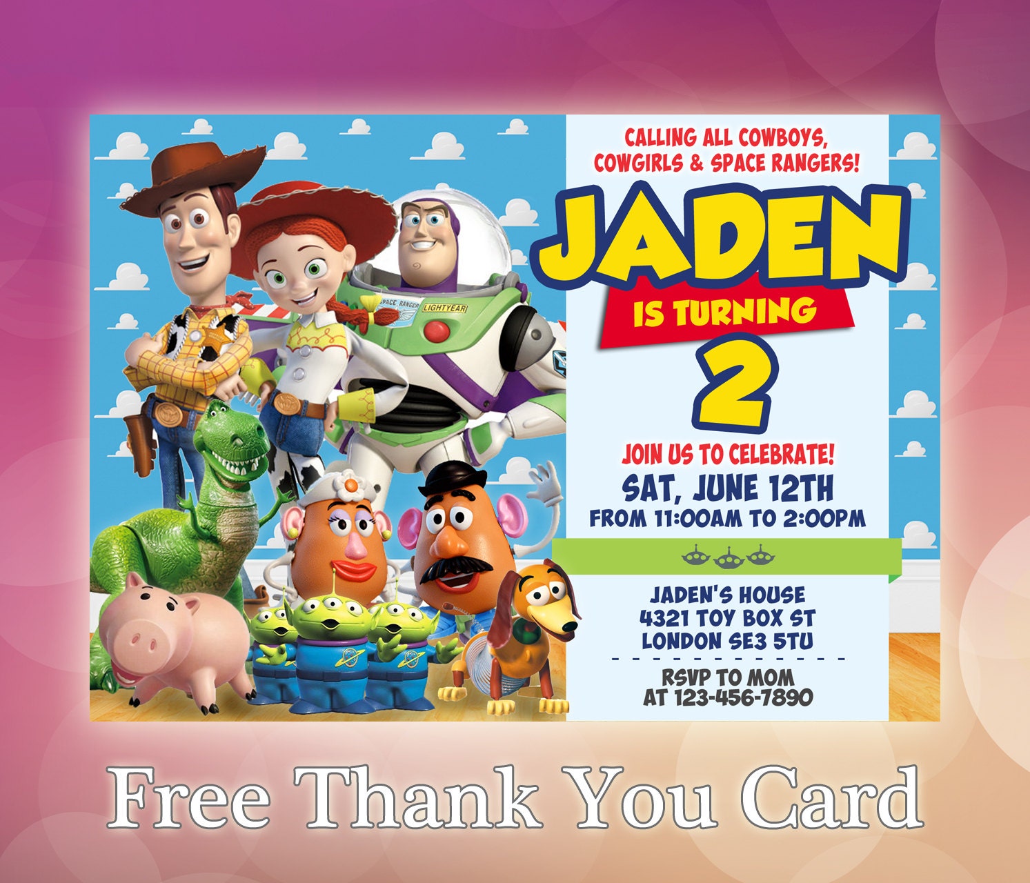 Toy Story Invitations 10