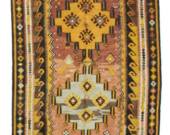ANATOLIA KILIM 340 cm x 140 cm/ 11,15 x 4,60 ft /Free Shipping * VINTAGE Anatolia Kilim Rug - Turkish Vintage Rug - Turkish Anatolian Kilim