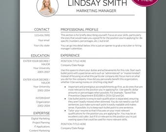 RESUME template instant download Minimalist resume Professional resume Modern resume template for word Job resume template Minimal resume