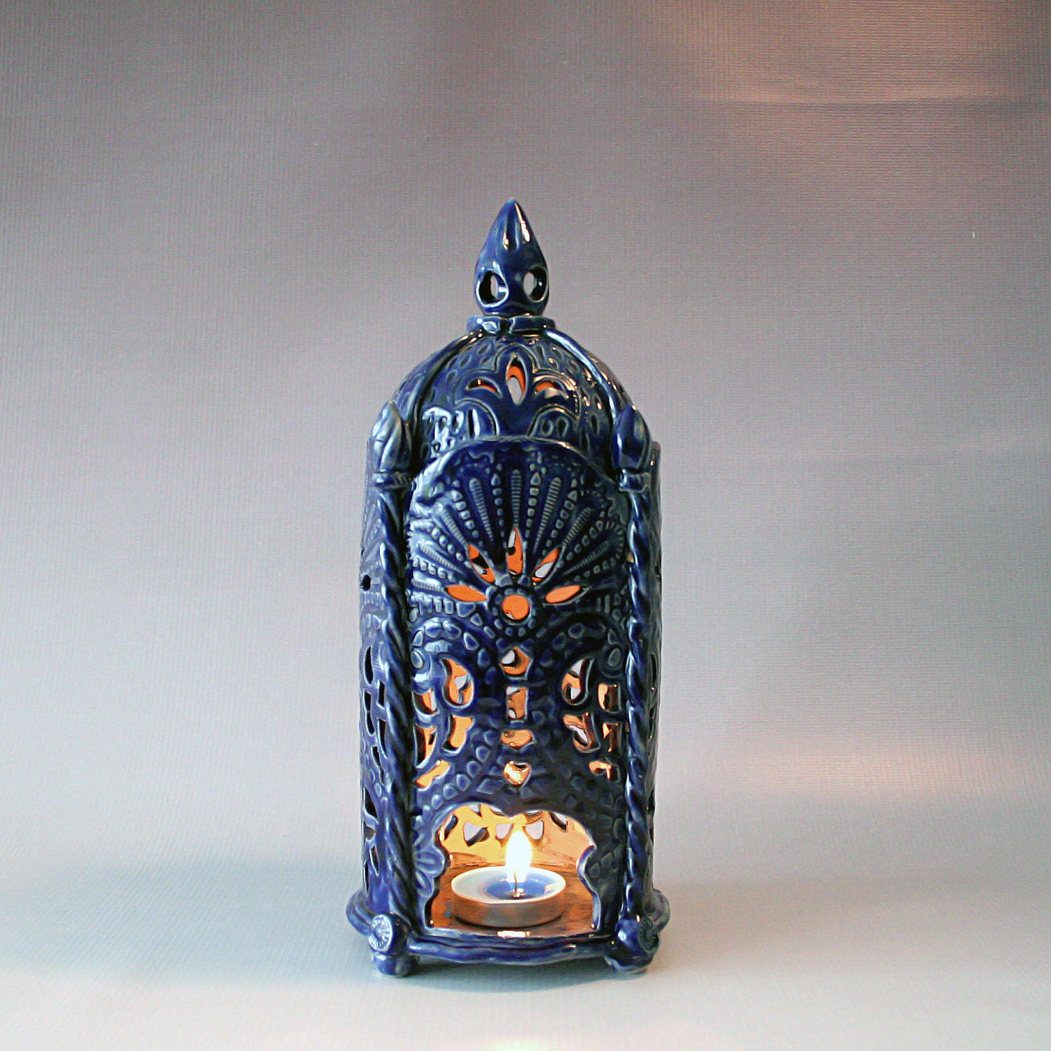 Ceramic Lantern Candle Luminaire Pendant Nightlight Lantern 9540