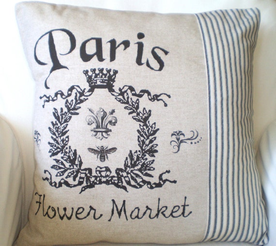 French Pillow Cover Paris Pillow Throw Pillow Cushion Covers