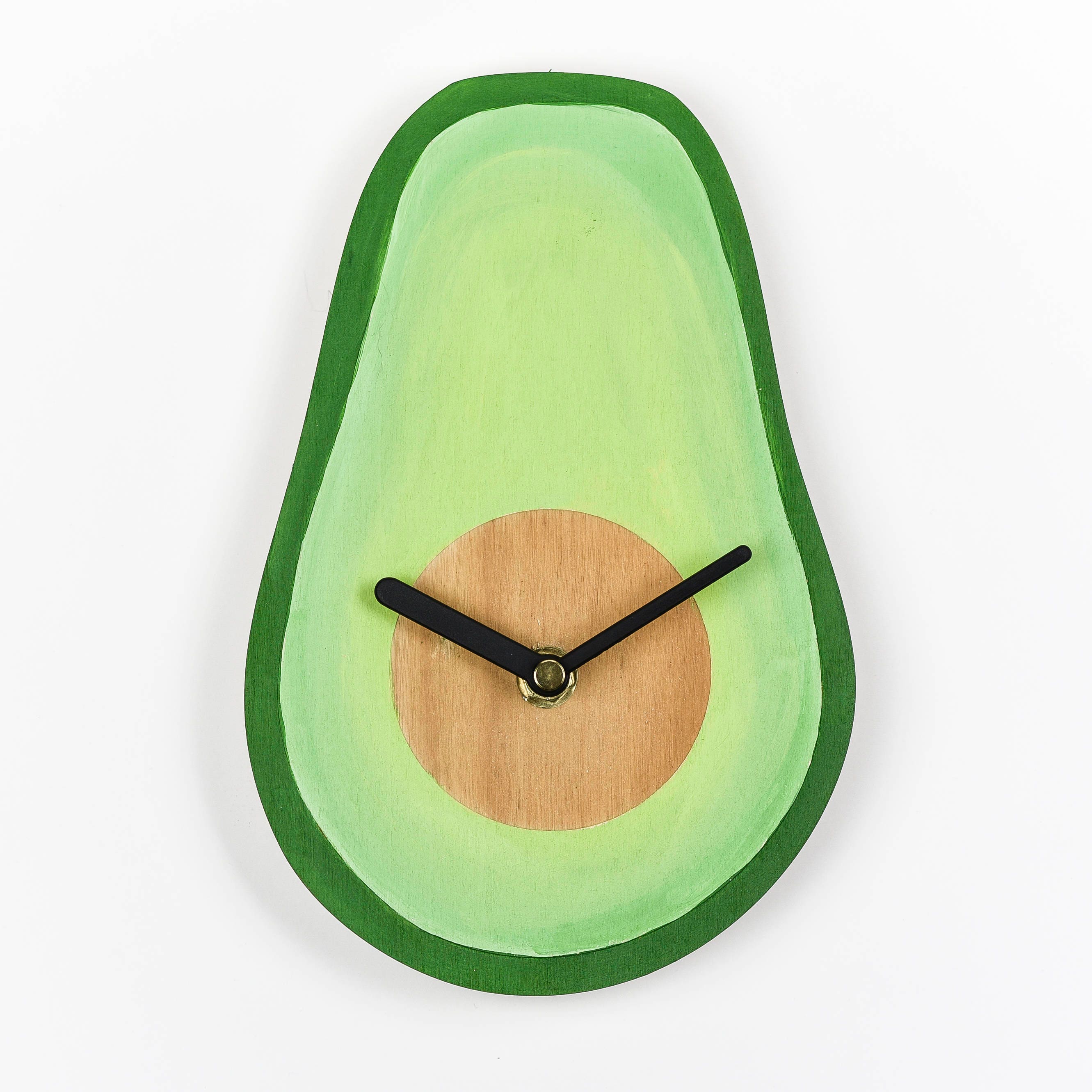 Hand painted Avocado Wall Clock avo perfect gift for