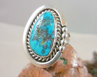 Native American Turquoise Wedding Ring Set by hollywoodrings