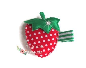 Strawberry Hair Clips, Baby Girl Hair Accessories, Birthday Gift for Girls, Bows & Barrettes, Baby Hair Clips, Girls Hair Clips, Baby Clips